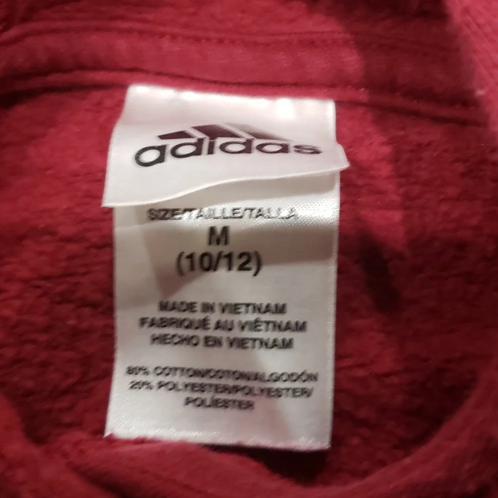 Adidas sweatshirt Boys dark red medium